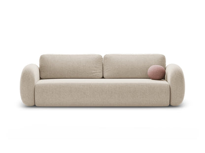 Tonale — diivan tumepruun (Eden 4 Beige) must plastik