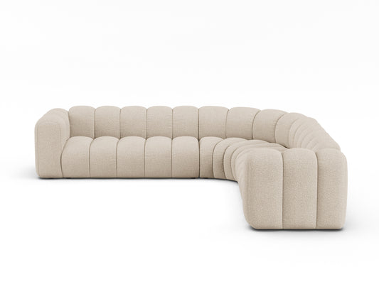 Lupine — Corner Sofa Beige (Baloo 2074) Black Plastic