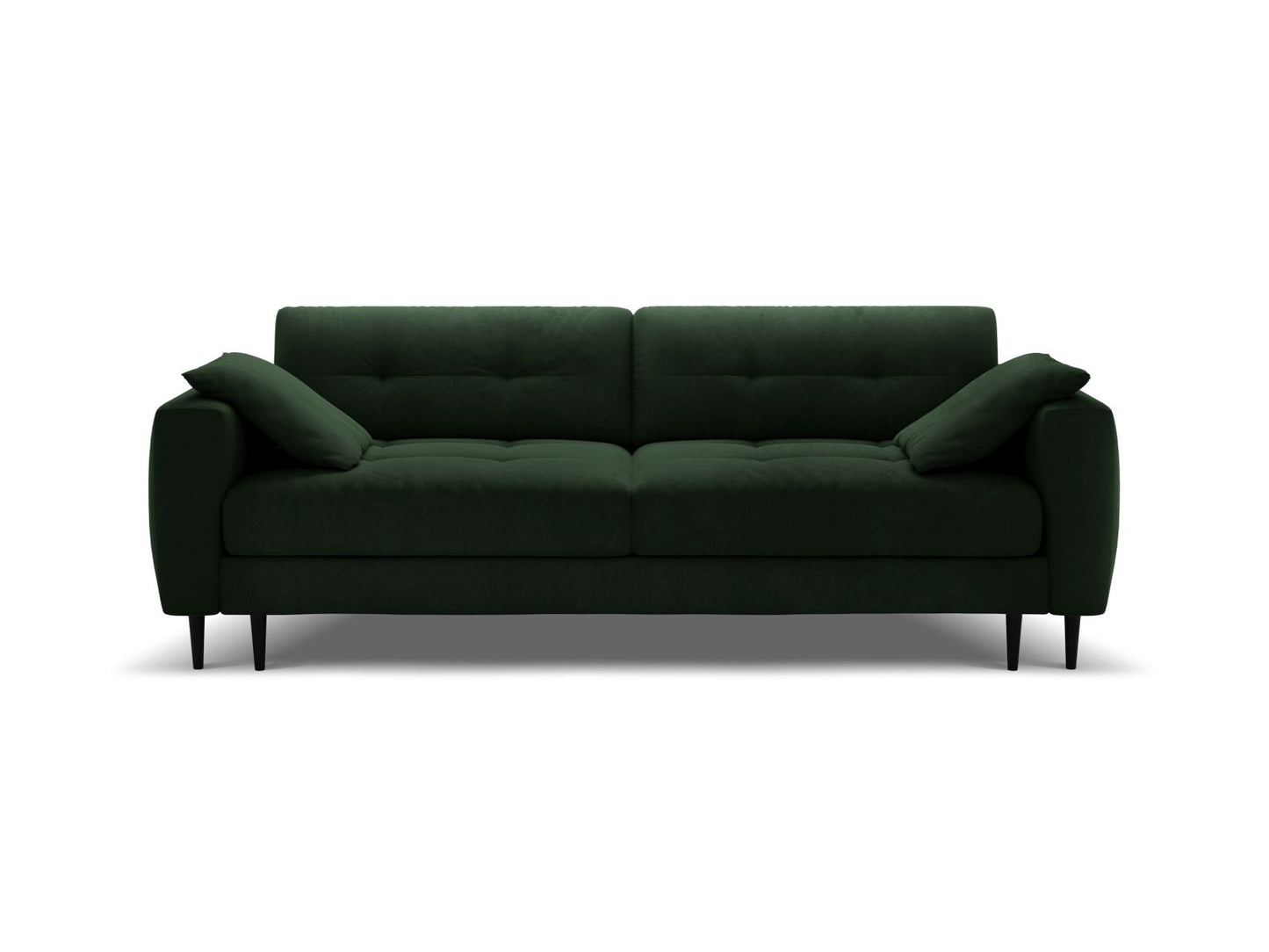 Bemy — Sofa Bottle Green (Salvador 7) Black Metal