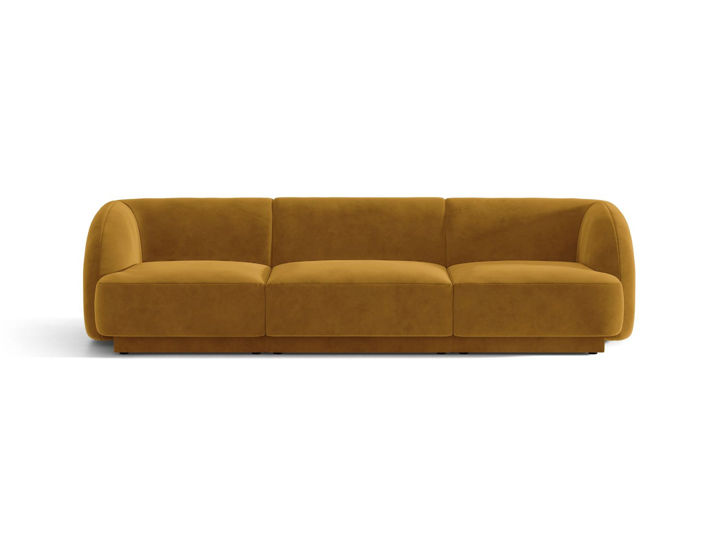 Miley — Sofa Yellow (Bluvel 68) Black Plastic