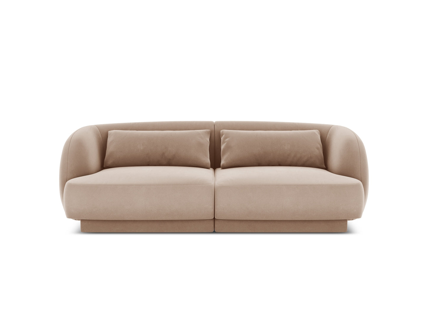 Tulum — Sofa Beige (Bluvel 28) Black Plastic