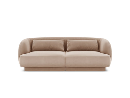 Tulum — Sofa Beige (Bluvel 28) Black Plastic