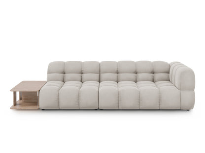 Sky — Sofa Light Beige (Casino Pearl) Black Plastic Left