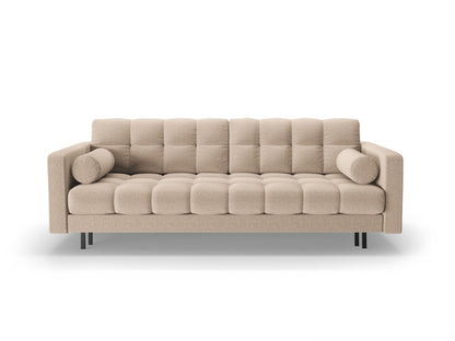 Bali — Sofa Beige (Neve 04) Black Metal