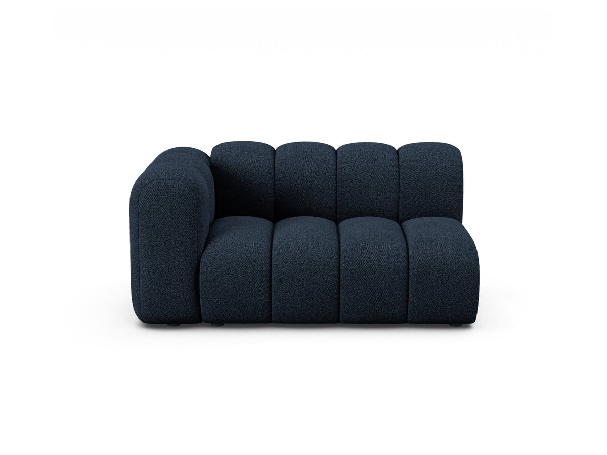 Lupine — Modular Sofa Dark Blue (Baloo 2088) Black Plastic Left