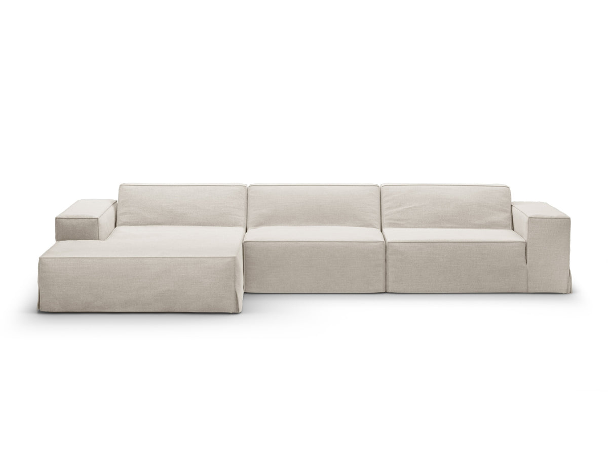 Jodie — Corner Sofa (284x162x77 cm) Natural (LINS 04) Left
