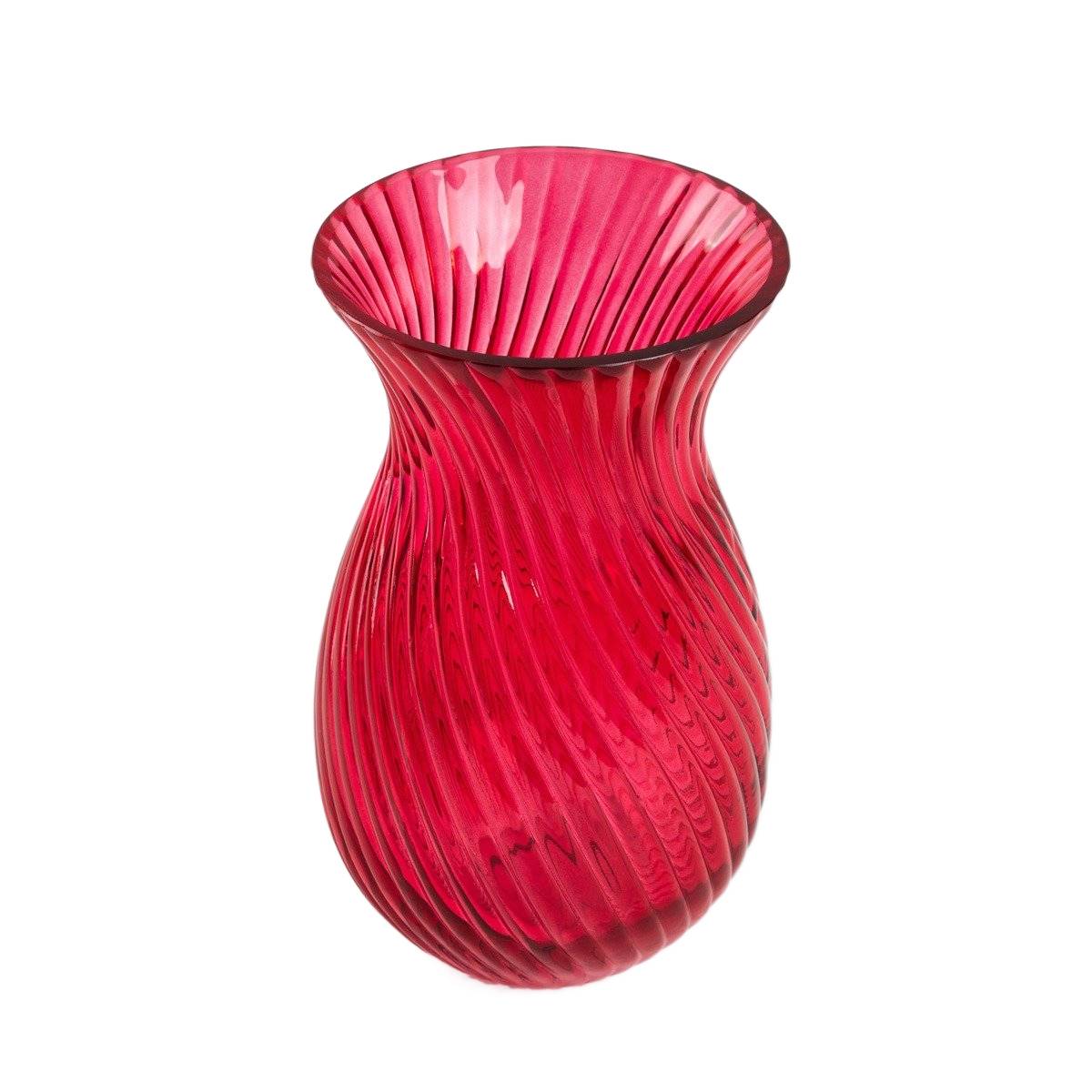 CHERISH LOVE Red Glass Vase 11.5x20 cm