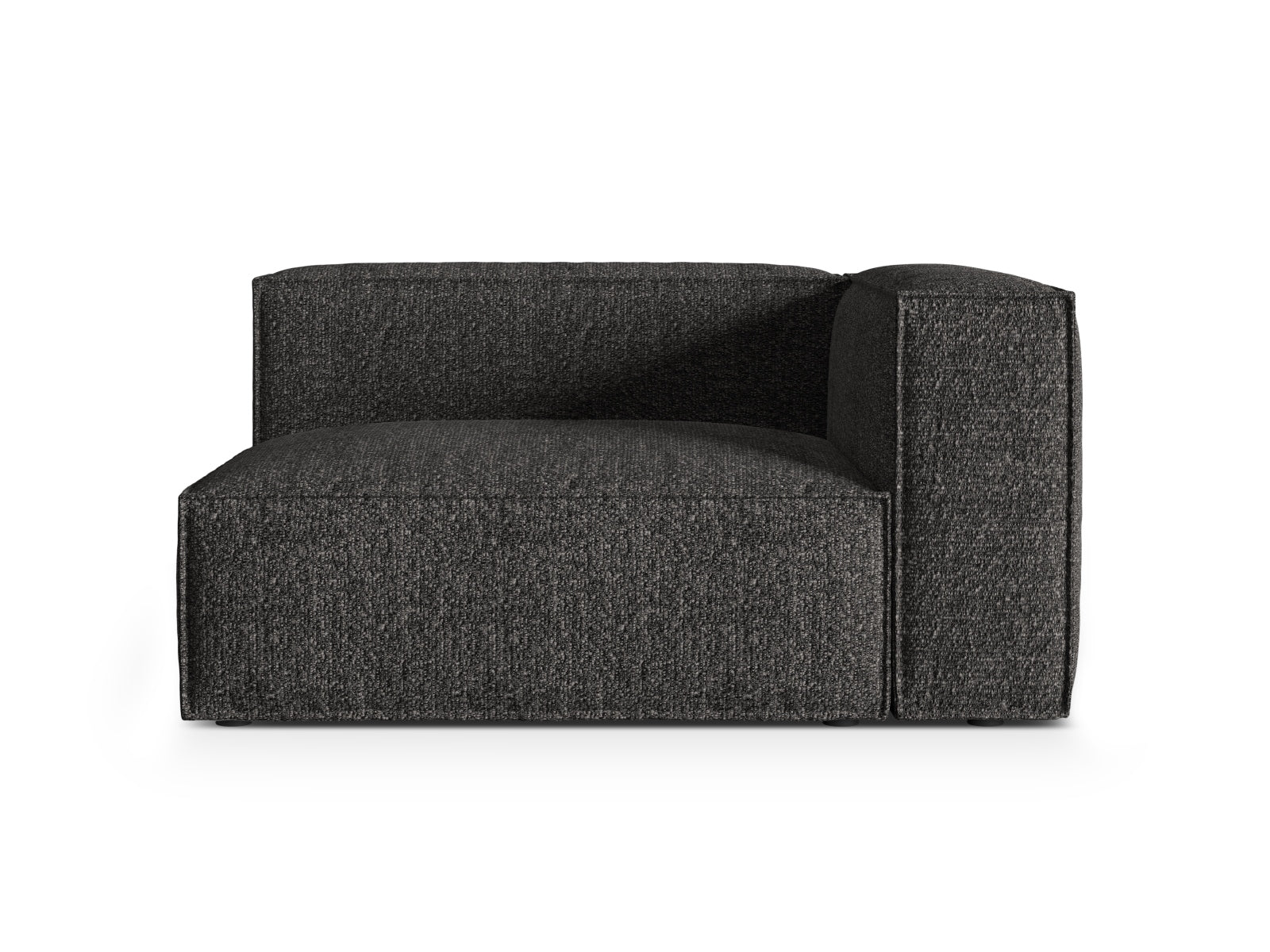 Nuria — Modular Sofa Anthracite (Monet Anthracite) Black Plastic Right