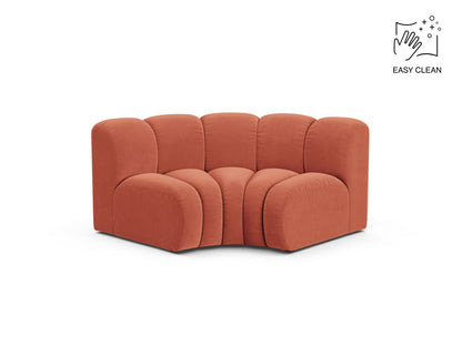 Lupine — Modular Sofa Coral (Venus 2933) Black Plastic