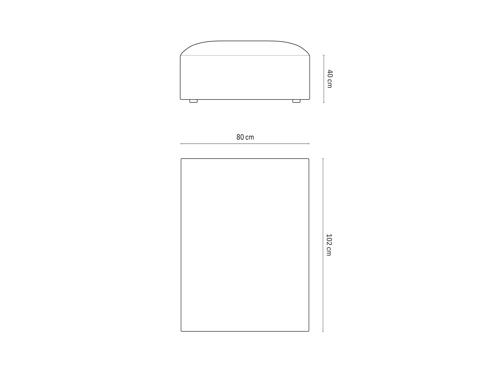 Chicago — Pouf (102x80x40 cm)