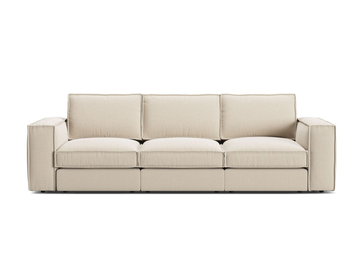 Pola — Sofa Beige (BABEL TOFFEE) Black Plastic