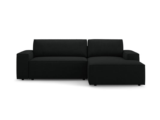 Jodie — Corner Sofa Black (Baloo 2082) Black Plastic Right