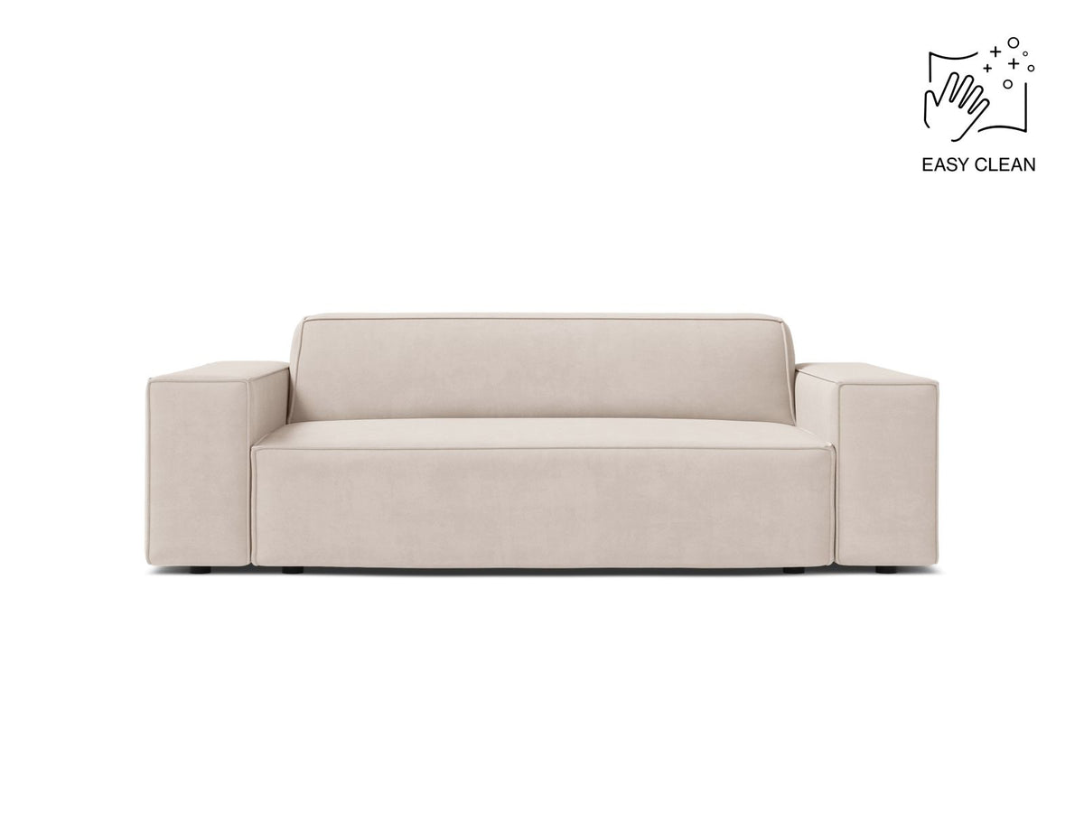 Jodie — Sofa Light Beige (Venus 2927) Black Plastic
