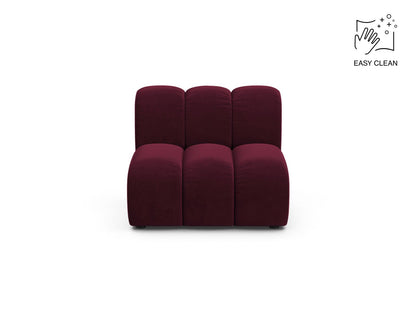 Lupine — Modular Sofa Burgundy (Venus 2932) Black Plastic