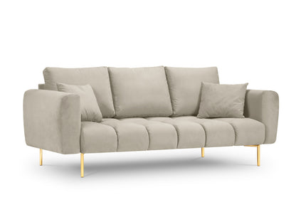 Hastings — Sofa Beige (Fancy 06) Gold Metal