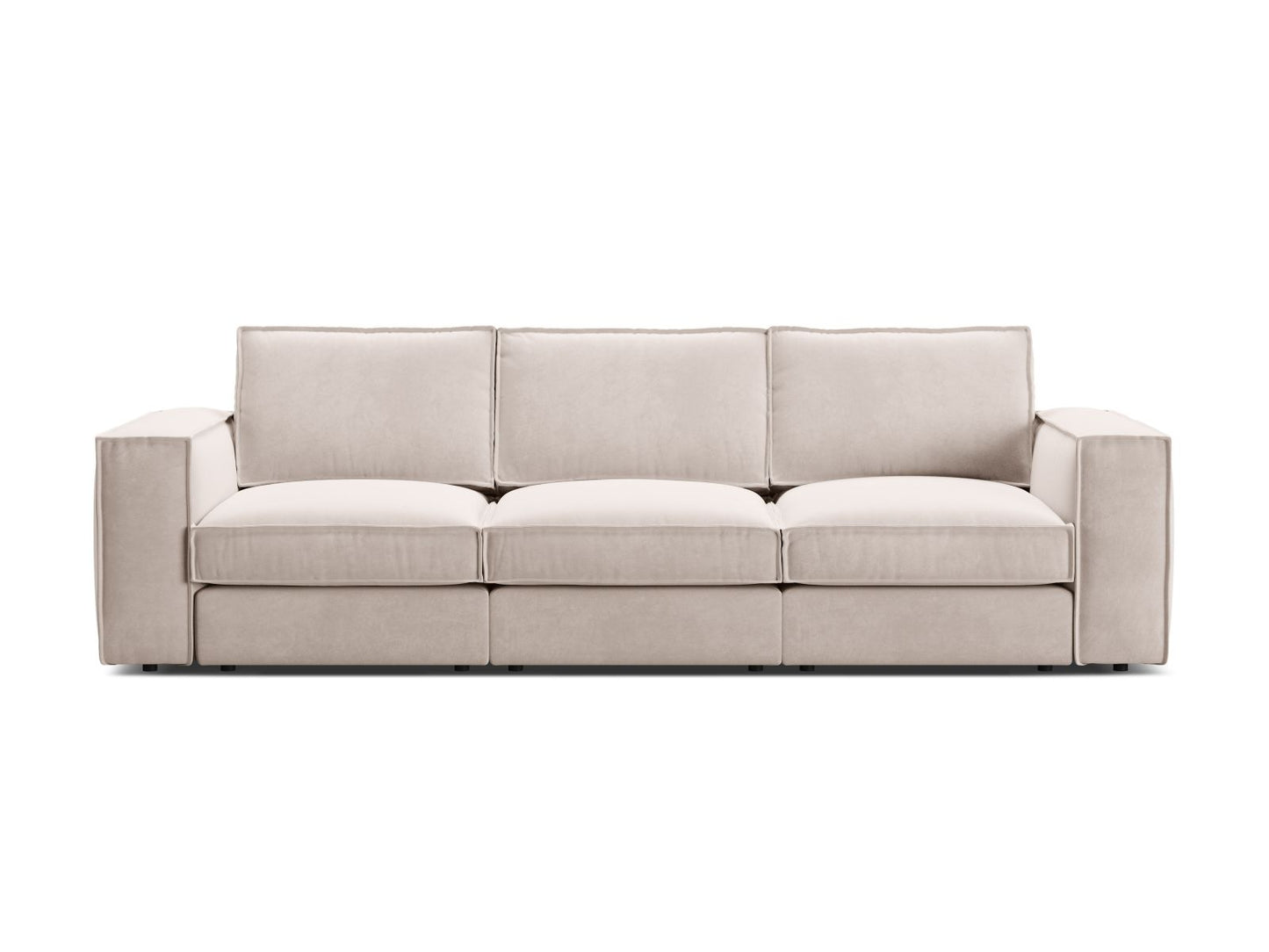 Pola — Sofa Beige (Salvador 1) Black Plastic
