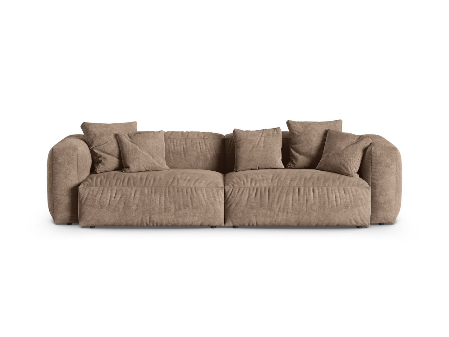 Martina — Sofa Dark Beige (Vogue 3) Black Plastic