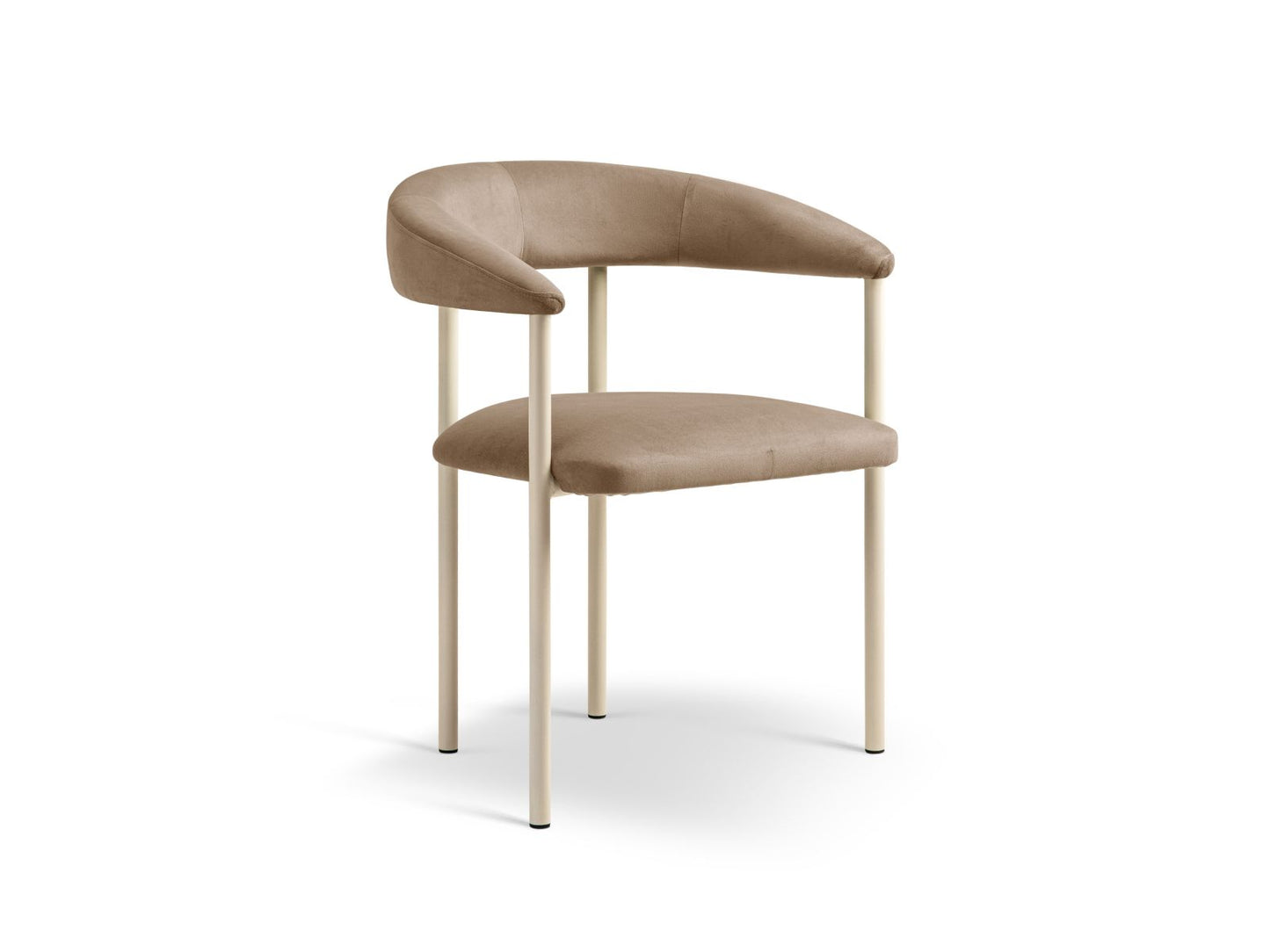 Lea — Chair (56.5x53.5x74 cm) Almond Beige (Magic Velvet 2282) Cream