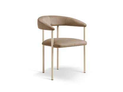 Lea — Chair (56.5x53.5x74 cm) Almond Beige (Magic Velvet 2282) Cream
