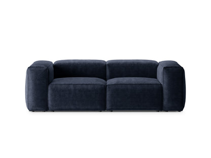 Bergamo — Sofa Navy Blue (Perla 40) Black Plastic
