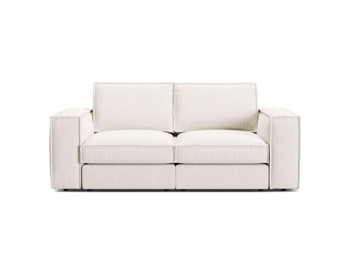 Pola — Sofa White (BABEL WHITE) Black Plastic