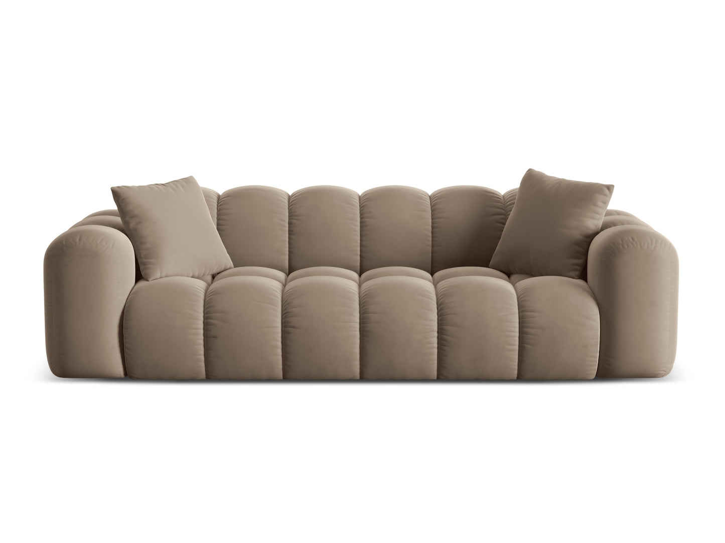 Treno — Sofa Cappuccino (Bluvel 40) Juoda plastikinė