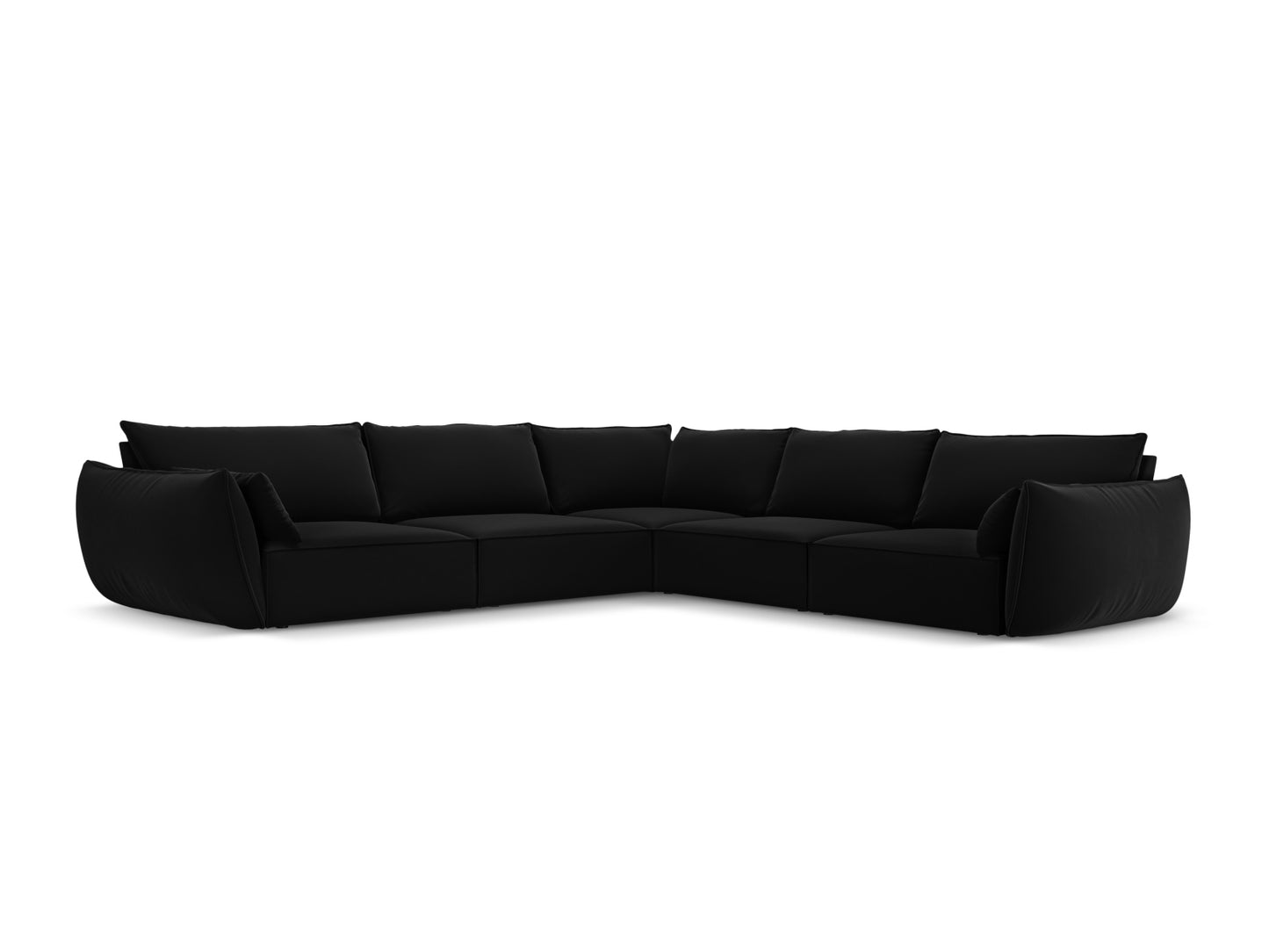 Kaelle — Corner Sofa Black (Bluvel 19) Black Plastic