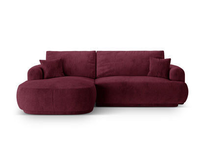 Ella — Corner Sofa (271x174x88 cm) Burgundy (Sorella 59) Left