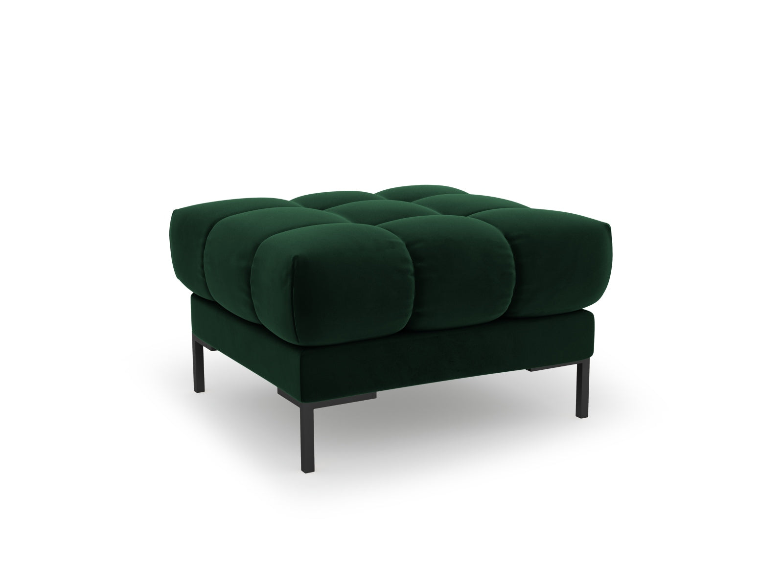 Bali — Pouf pudelroheline (Bluvel 78) must metall