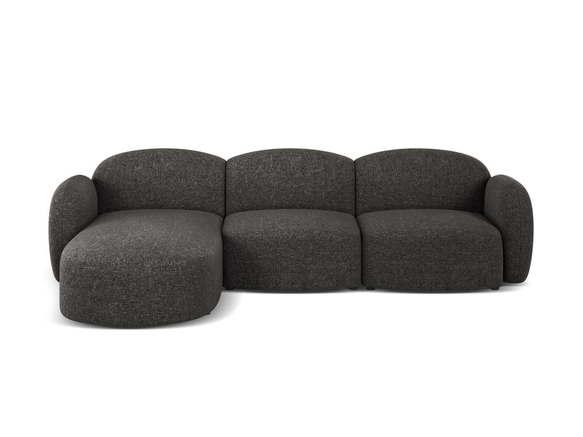 Blair — Corner Sofa Anthracite (Eden 21 Black) Black Plastic Left