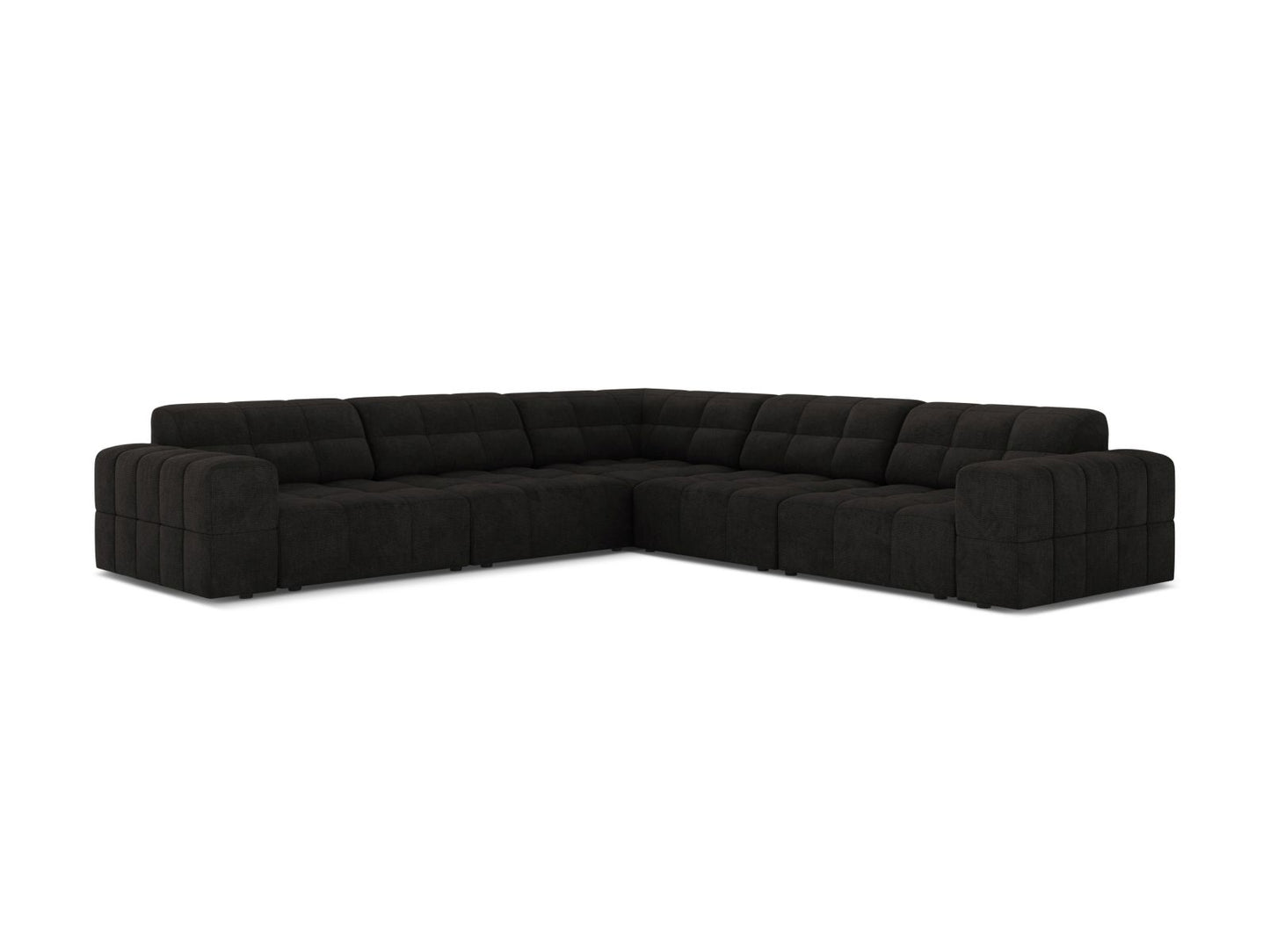 Jennifer — Corner Sofa (285x285x78 cm) Anthracite (Eden 21 Black)