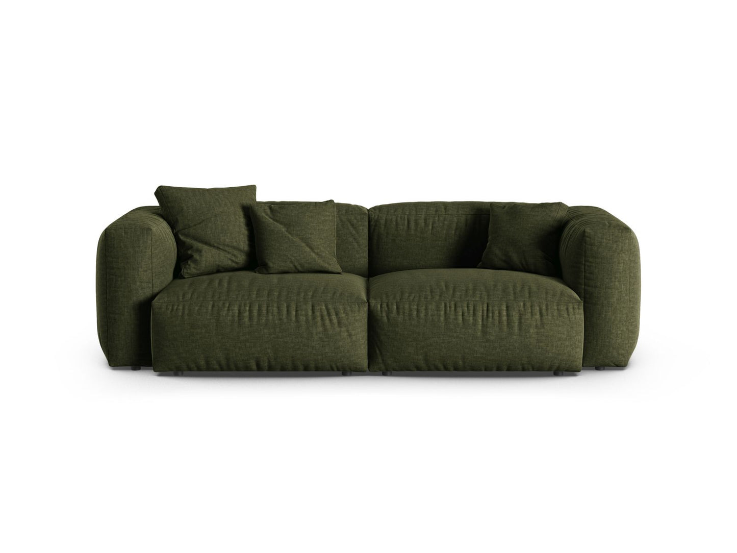 Martina — Sofa Green (Boston Forest) Black Plastic