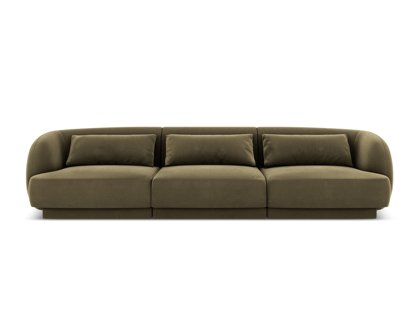 Tulum — Sofa Green (Bluvel 77) Black Plastic