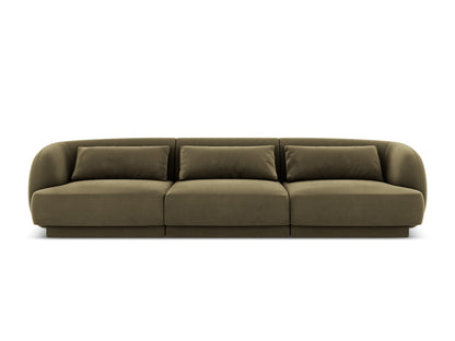 Tulum — Sofa Green (Bluvel 77) Black Plastic