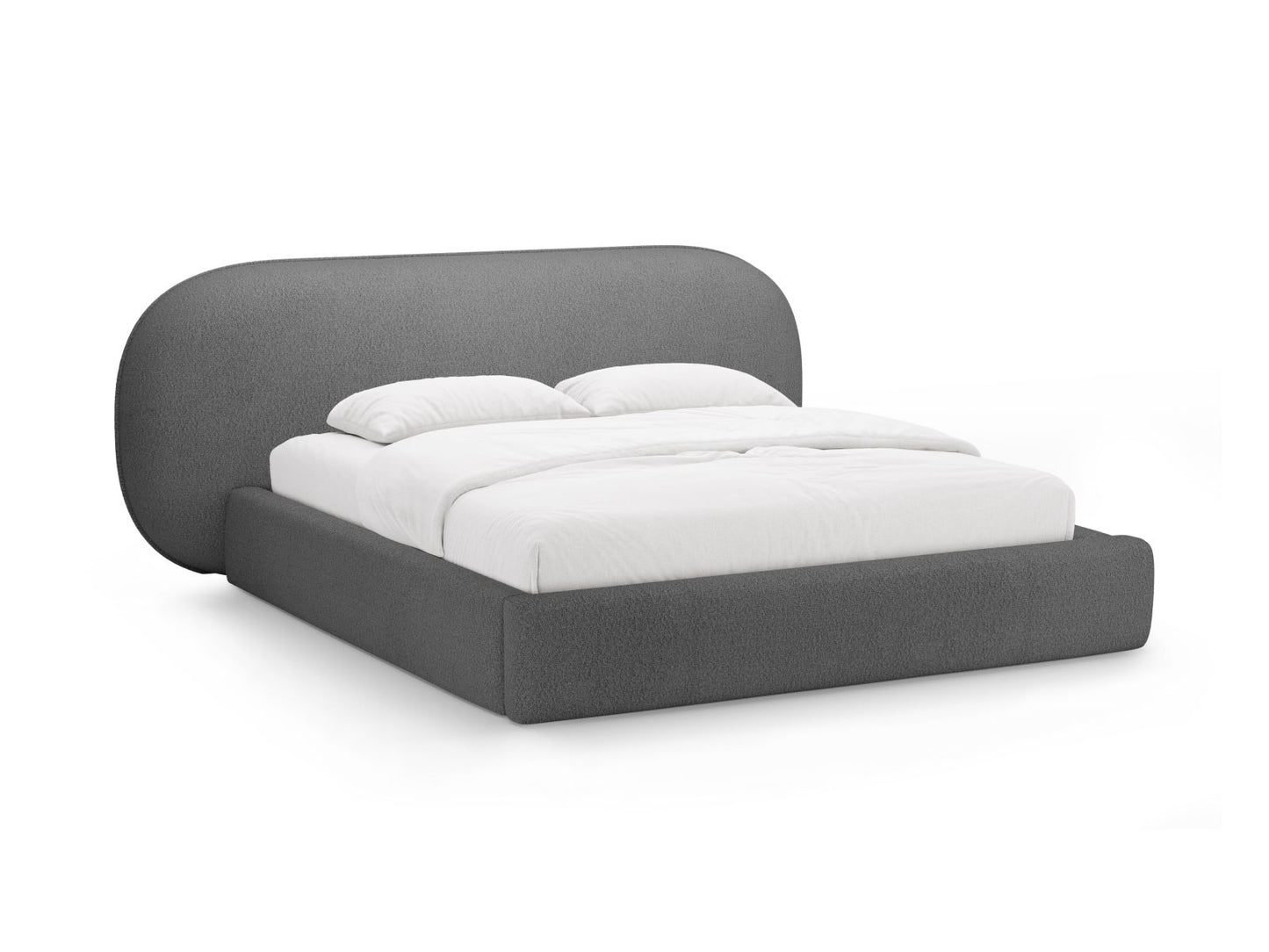 Ovalo — Bed Dark Grey (Baloo 2083) Black Plastic