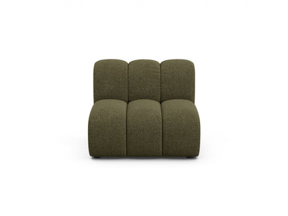 Lupine — Modular Sofa Green (Eden 12 Olive) Black Plastic