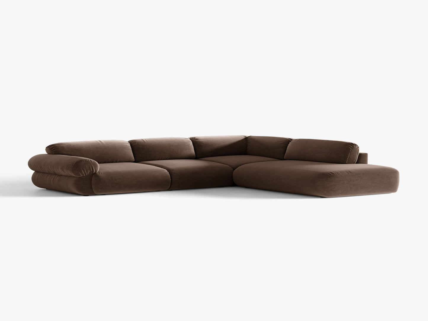 Ophelia — Corner Sofa (289x243x84 cm) Chocolate (Salvador 4) Right