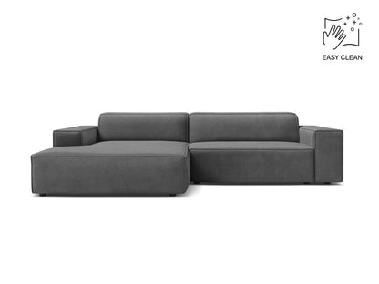 Jodie — Corner Sofa (224x162x77 cm) Grey (Venus 2930) Left