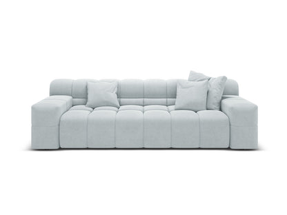 Hawaii — Sofa Šviesiai pilka (Moly 70) Juoda plastikinė