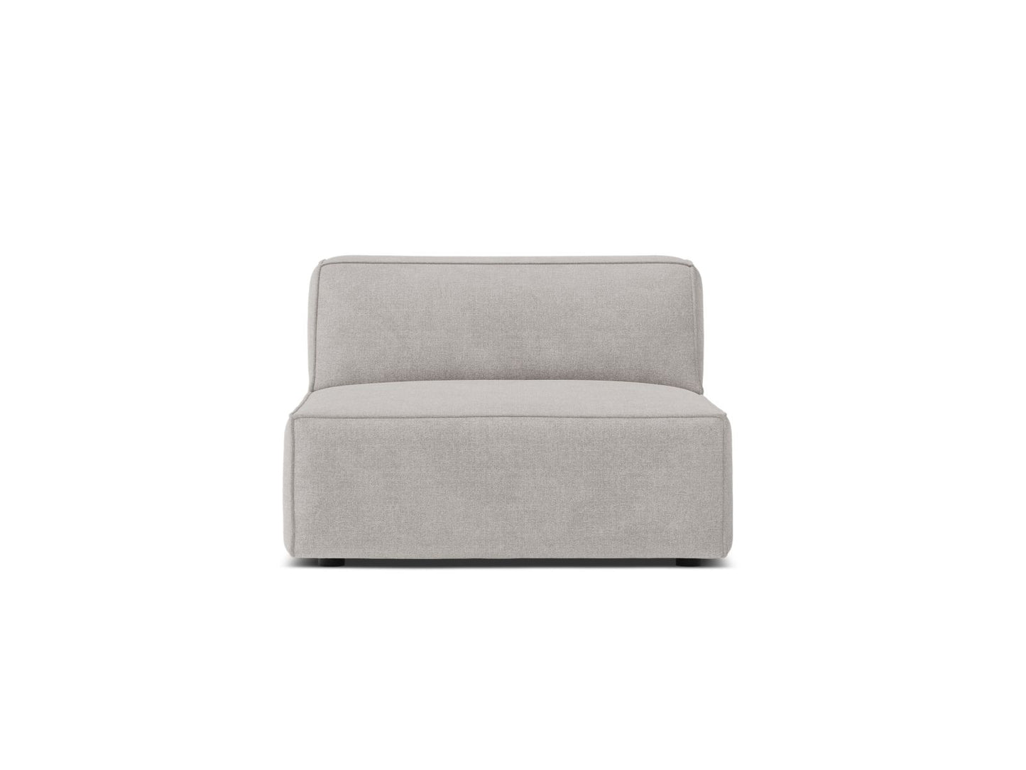 Jodie — Modular Sofa Light Grey (Liberty 18) Black Plastic