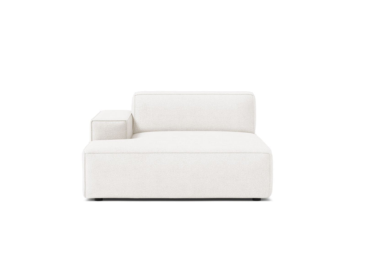 Jodie — Chaise Longue White (Baloo 2073) Black Plastic Left