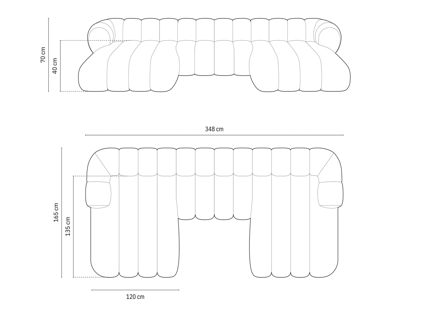 Koge — Panoramic Sofa (348x165x70 cm)