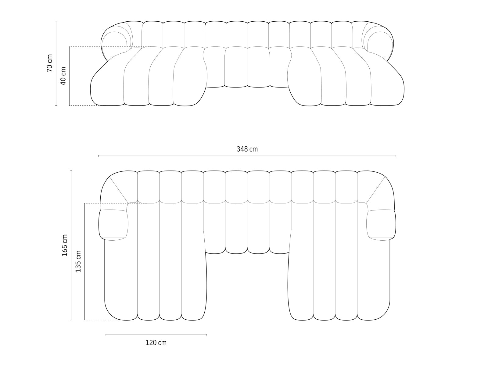 Koge — Panoramic Sofa (348x165x70 cm)