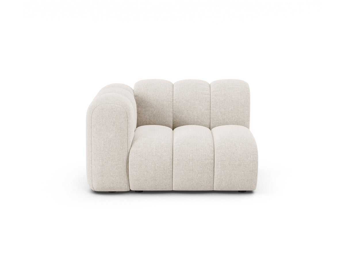 Lupine — Modular Sofa Light Beige (Eden 2 Pearl) Black Plastic Left