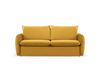 Vienna — Sofa Yellow (Bluvel 68) Black Plastic