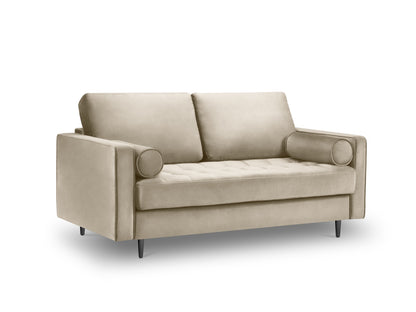 Aspen — Sofa Dark Beige (Salvador 2) Black Chrome Metal