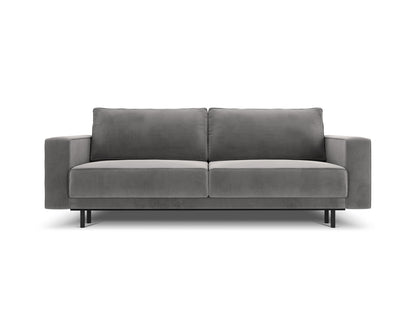 Caro — Sofa Light Grey (Bluvel 13) Black Beech Wood