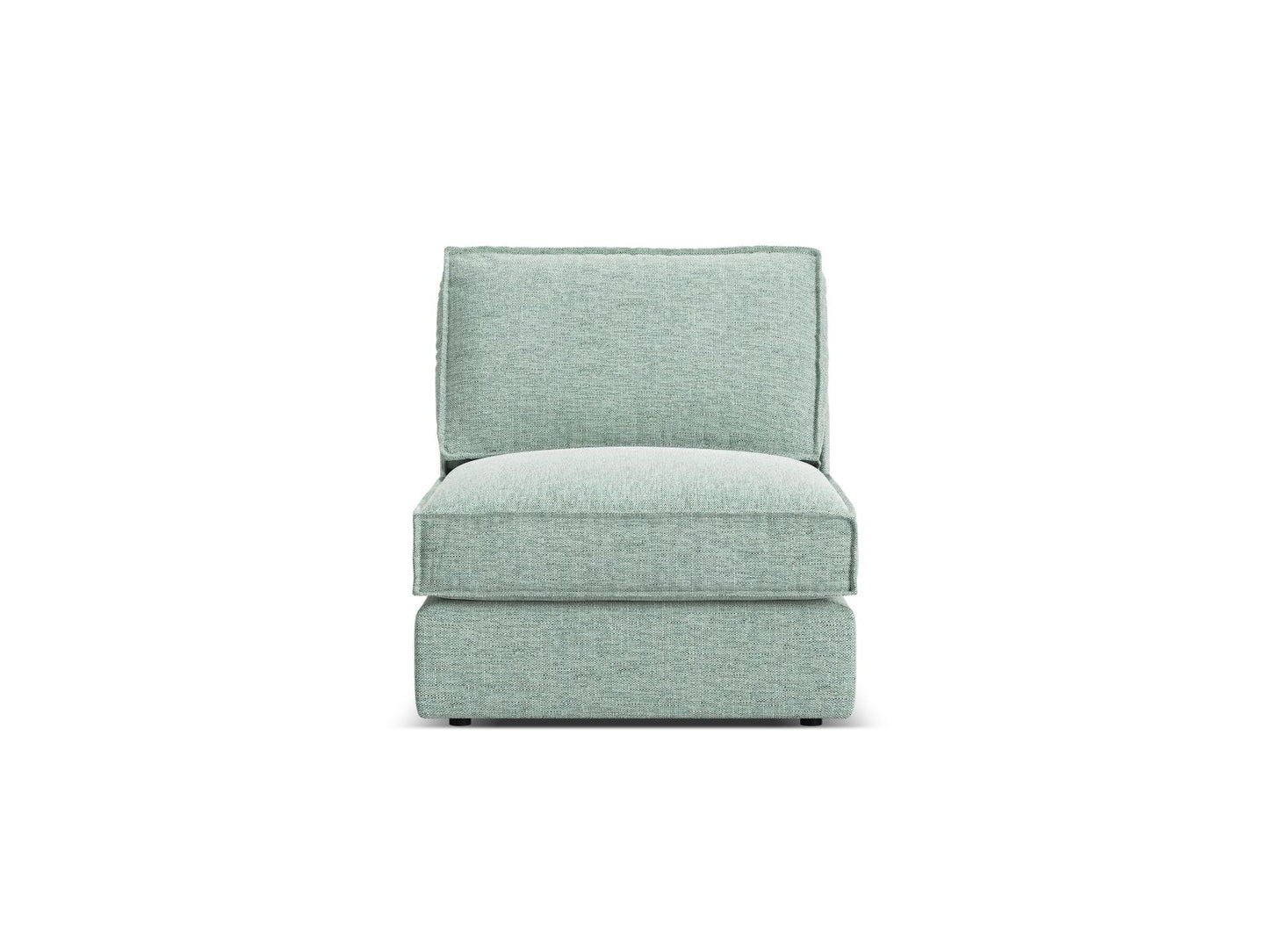 Pola — Modular Sofa Mint (BABEL SAFIRA) Black Plastic