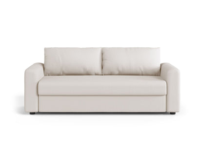 David — Sofa White (BABEL WHITE) Black Plastic