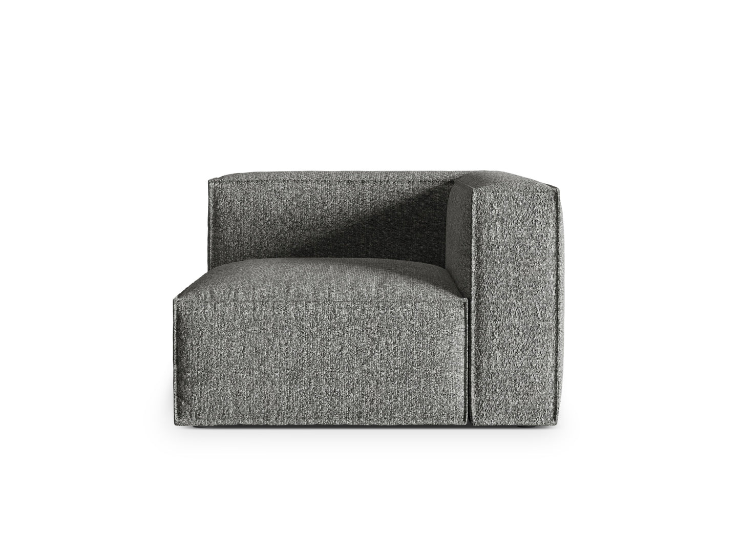 Nuria — Modular Sofa Graphite (Monet Graphite) Black Plastic